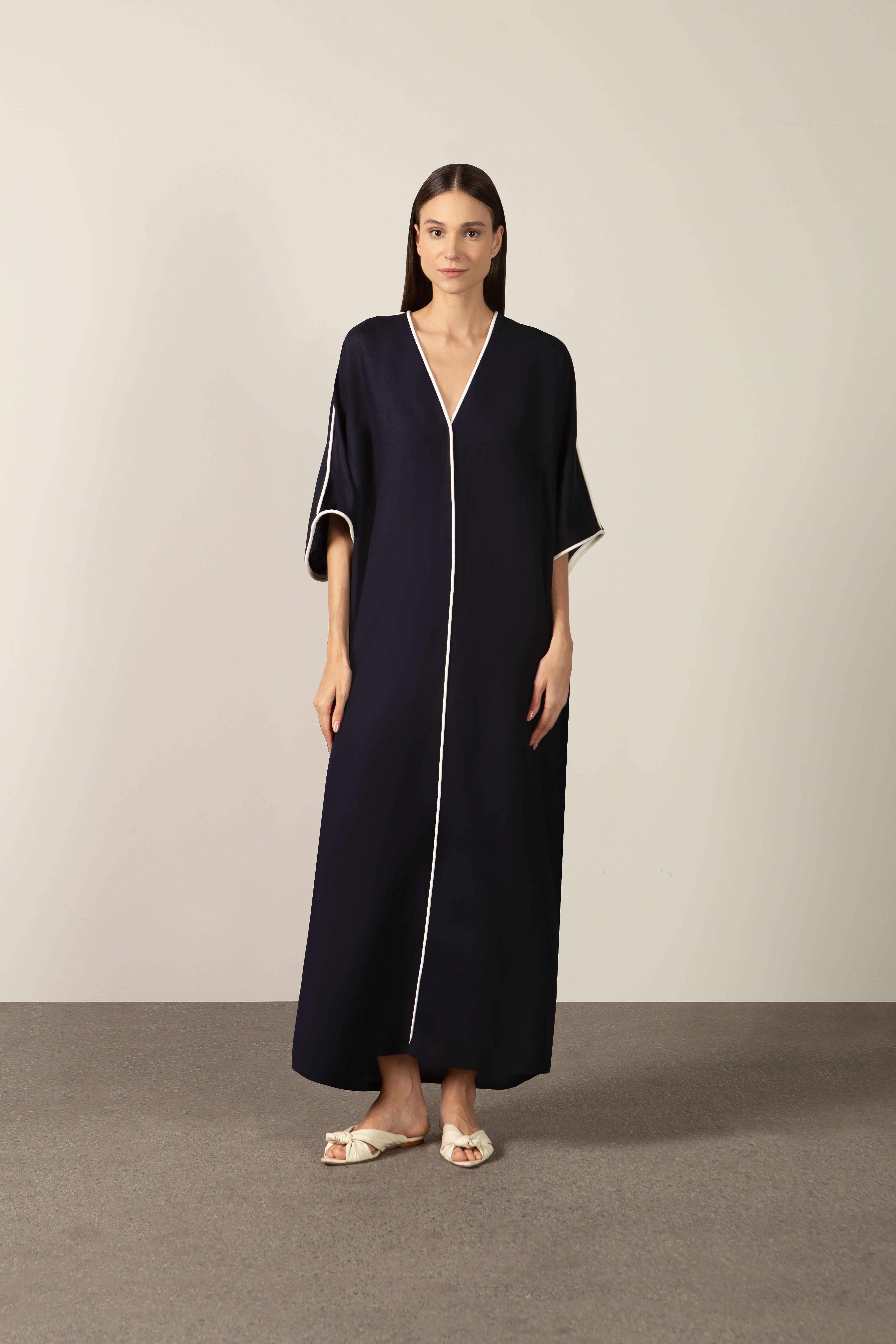 Kaftan Conhaque de Viscose | Resortwear | Adriana Degreas