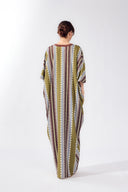 Kaftan Longo Decote V Backgammon Frame