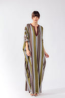 Kaftan Longo Decote V Backgammon Frame