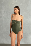 Maillot Alças Com Pérolas Ostras