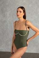 Maillot Alças Com Pérolas Ostras