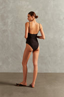 Maillot Alças Franzido Liso