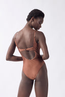 Maillot Recorte Detalhe Flor Liso