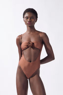 Maillot Recorte Detalhe Flor Liso