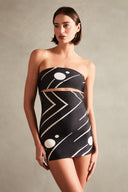 Maillot Skirt Tomara que Caia Listrado Deco