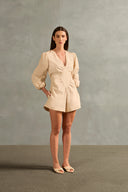 Playsuit Com Detalhe Losango Colibri Liso