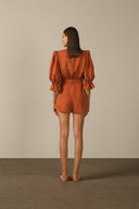 Playsuit Manga Bufante Cinto