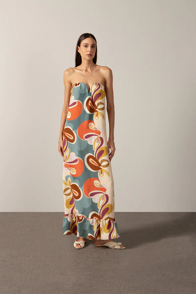 Vestido Longo Floral Organic