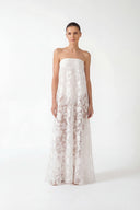 Vestido Longo Devorê Floral
