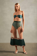 Saia Midi Transparente Spray Of Flower