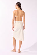 Saia Midi Franzida Lycra Timeless