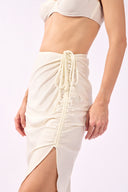 Saia Midi Franzida Lycra Timeless