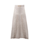 Saia Midi Pregas Jeans