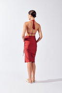 Saia Midi Franzida Solids