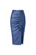 Saia Midi Franzida Solids