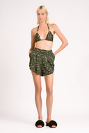 Shorts Curto Com Pregas Green Pois