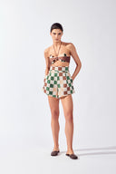 Blusa TQC e Shorts Pregas Mosaic
