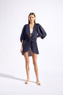 Calça e Camisa Longa De Amarrar Timeless Azul Marinho