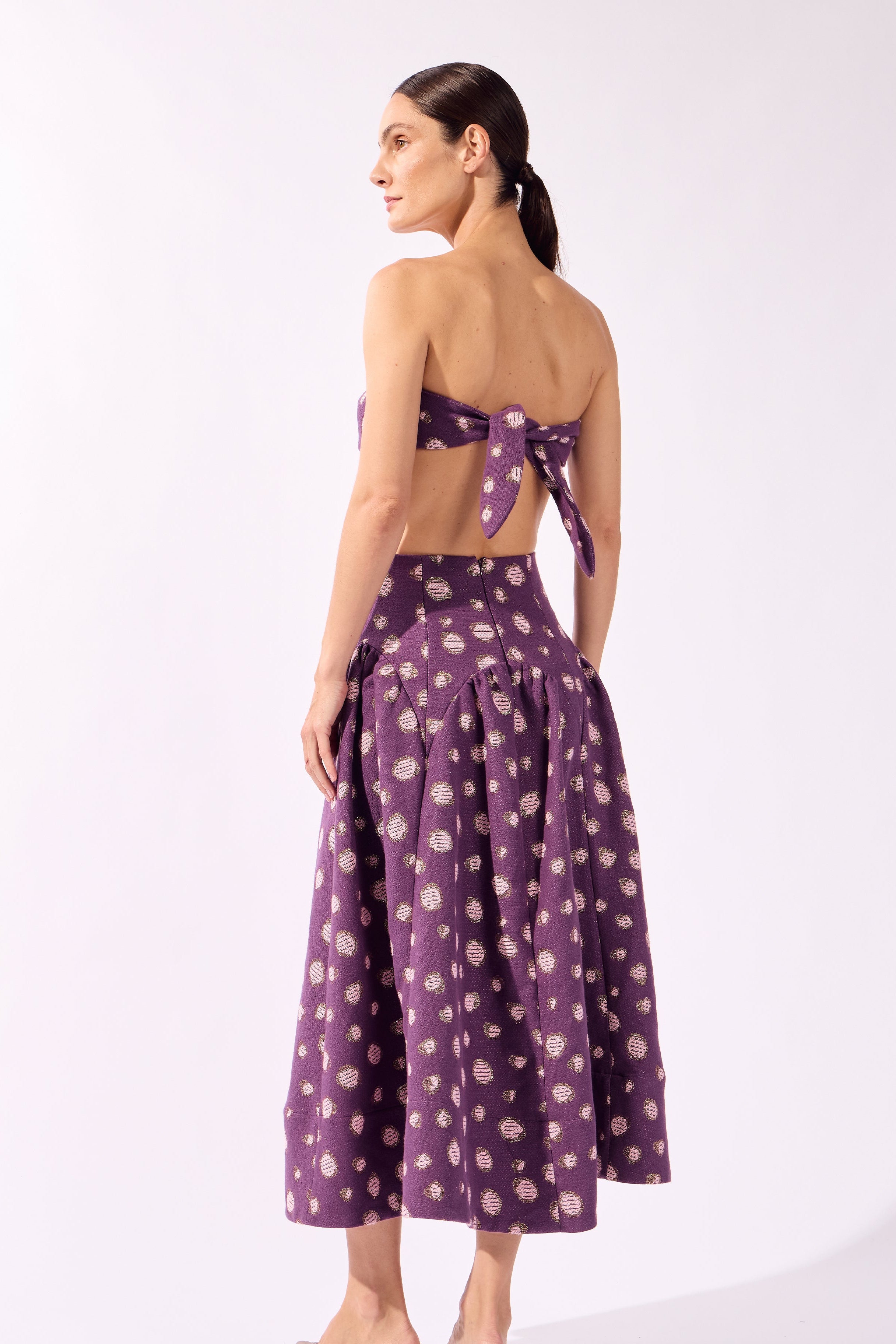 Top Tomara que Caia Jacquard Lina Pois