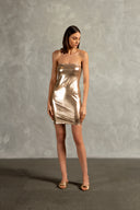 Vestido Curto Tomara que Caia Ouro