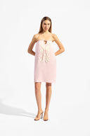 Vestido Curto Mosaico Liso