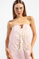 Vestido Curto Mosaico Liso