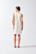 Vestido Curto Abertura Lateral Backgammon Lisos