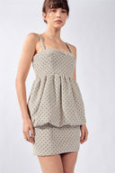 Vestido Curto Balonê Backgammon