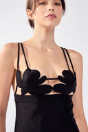 Vestido Curto Busto Flora Lisos