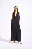 Vestido Longo Alças Com Laços Timeless