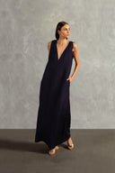Vestido Longo Alças Com Laços Timeless