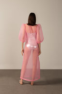 Vestido Longo Manga Bufante Eclat