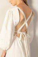 Vestido Longo Detalhe Argolas