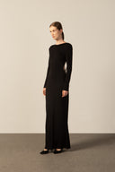 Vestido Longo Manga Longa Argolas
