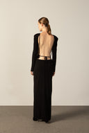 Vestido Longo Manga Longa Argolas