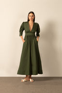 Vestido Longo Detalhe Busto Lisos