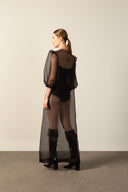 Vestido Longo Manga Bufante
