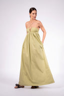 Vestido Longo Tiras Lisos