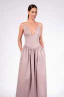 Vestido Longo Alças Lisos