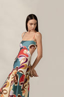 Vestido Longo Alças Floral Organic