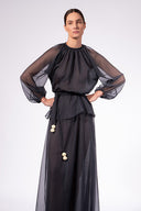 Vestido Longo Peplum Lisos