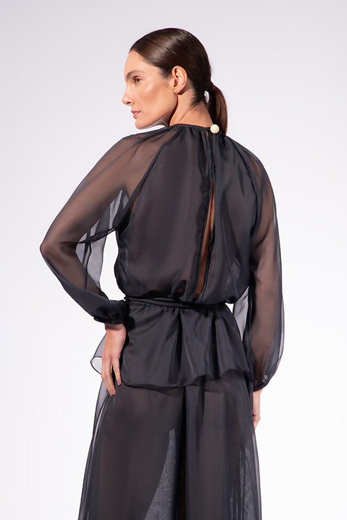 Vestido Longo Peplum Baleares Lisos