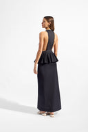 Vestido Peplum Decote Profundo