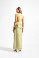 Vestido Peplum Decote Profundo
