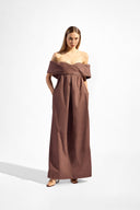 Vestido Longo Ombro a Ombro Liso