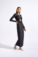 Vestido Longo Detalhe Franzido