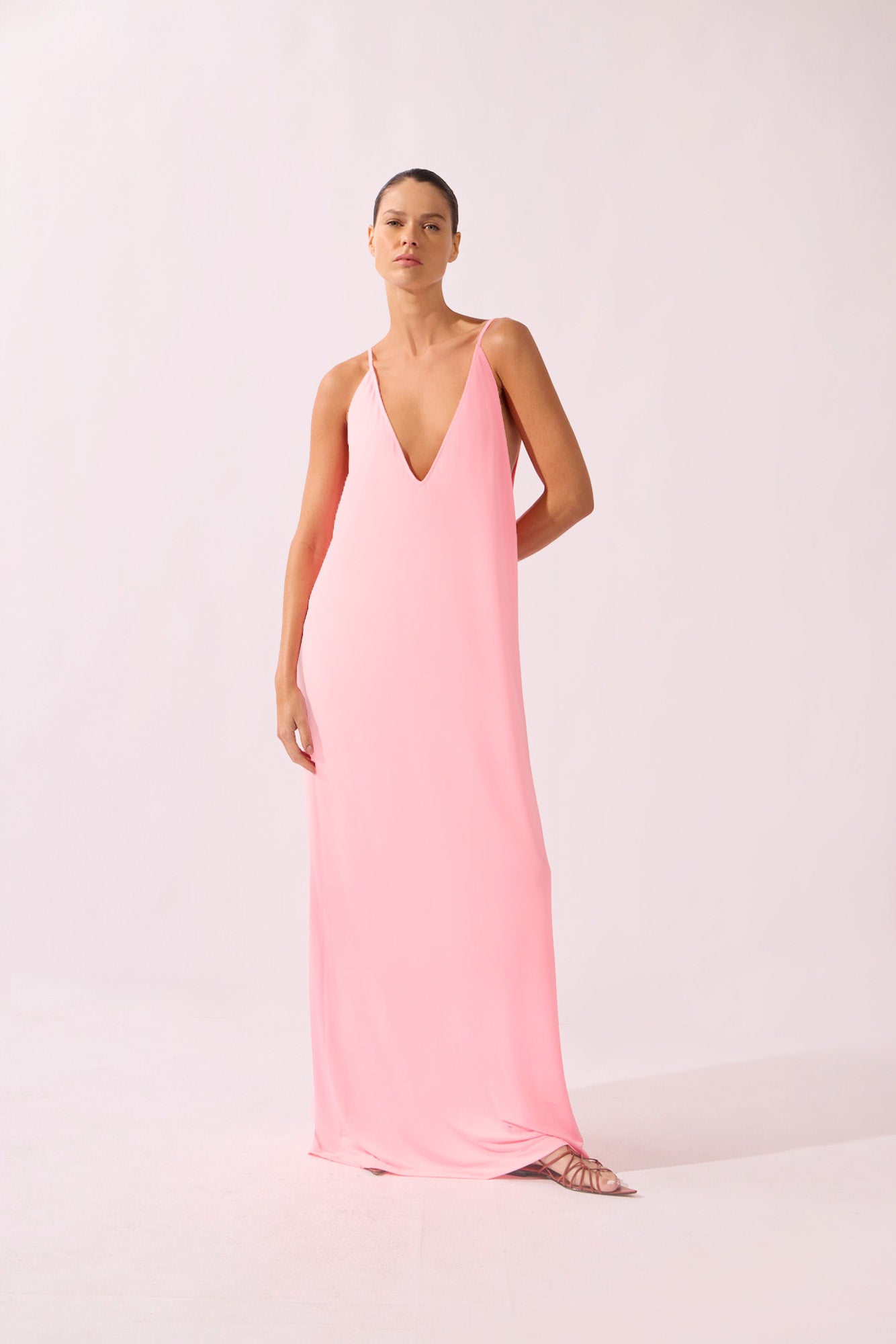 Vestido Longo Decote Costas Bold Noir