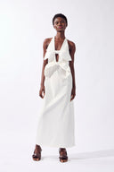 Vestido Longo Alças com Amarração Dupla