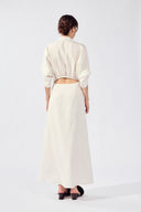 Vestido Longo Decote De Amarrar Solids