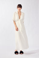 Vestido Longo Decote De Amarrar Solids